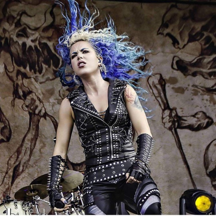 Alissa White-Gluz with her husband