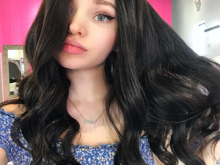 Dove Cameron with dark hair