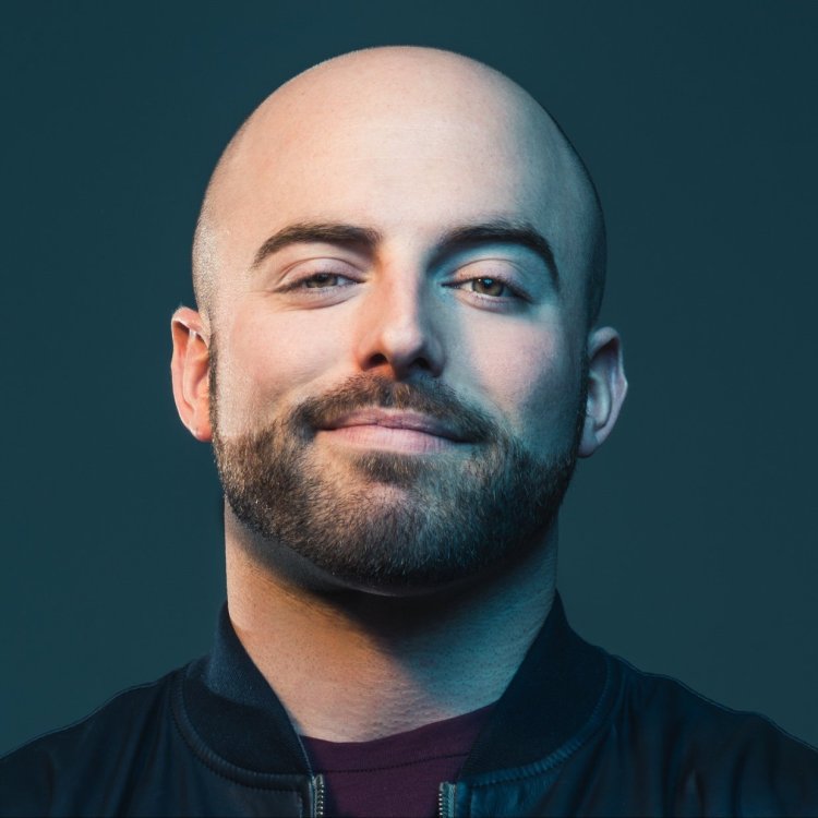 Bald bearded man portrait