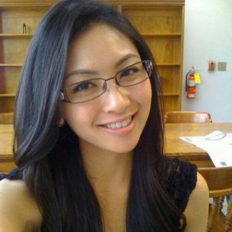 Kazakh girl with glasses