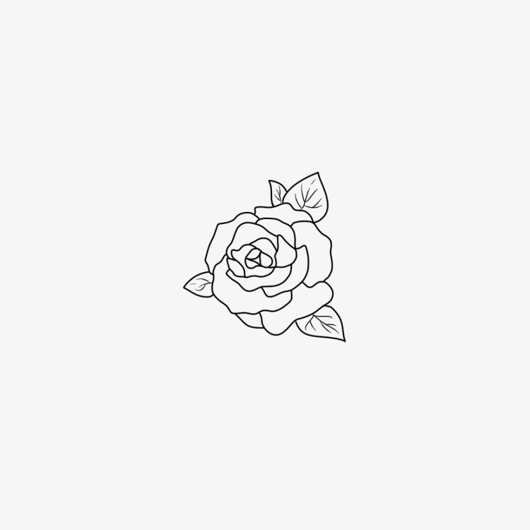 Small rose tattoo