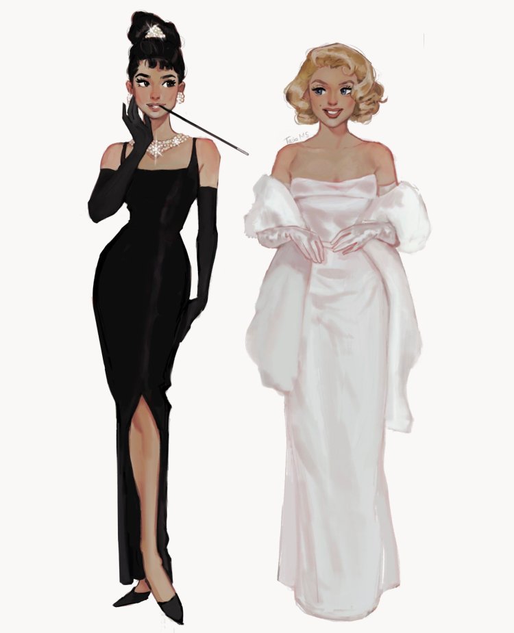 Audrey Hepburn and Marilyn Monroe