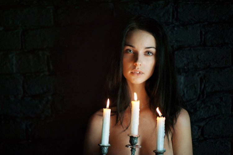 Photo shoot with candles