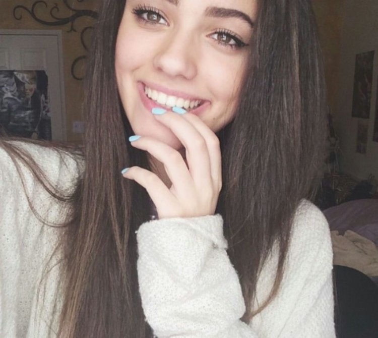 Beautiful blonde selfie