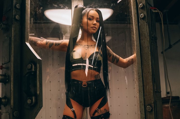 Bella Poarch in a swimsuit