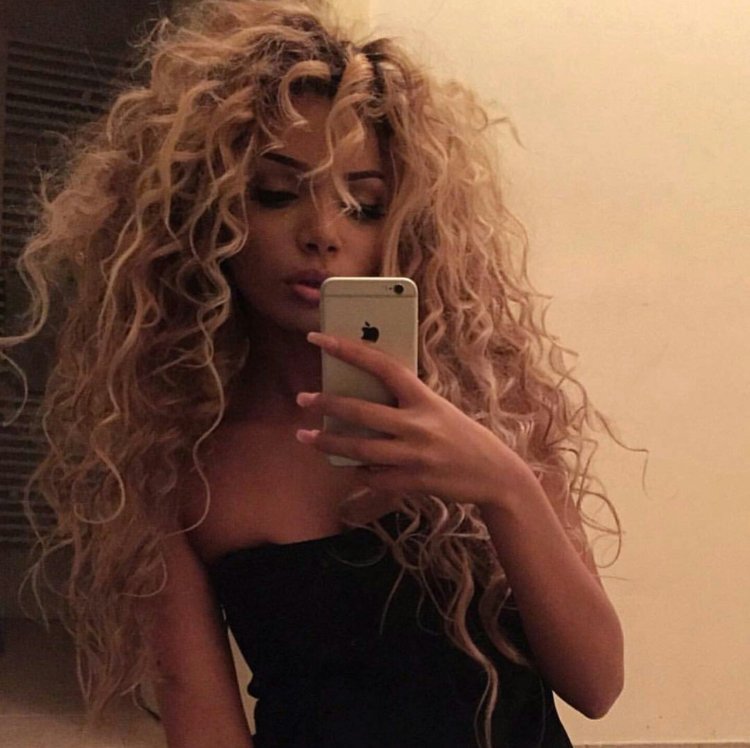 Afro curls Ariel blonde