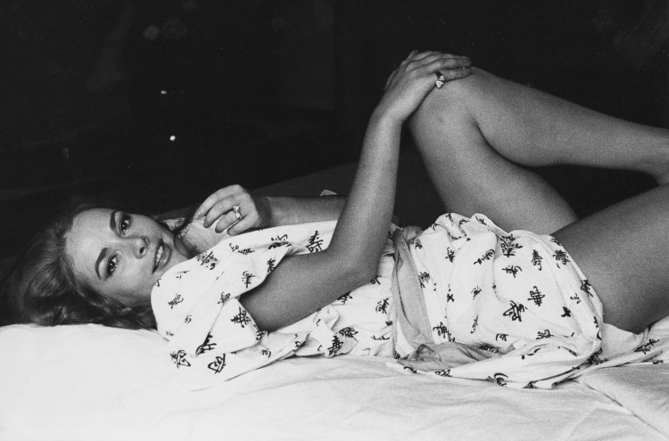 Karin Dor in a swimsuit