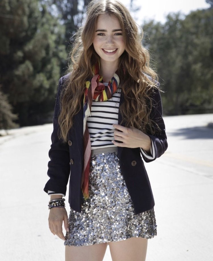 Lily Collins at age 14