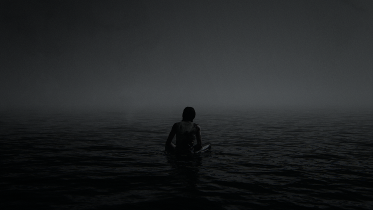 The last of us 2 Ellie is sitting in the water