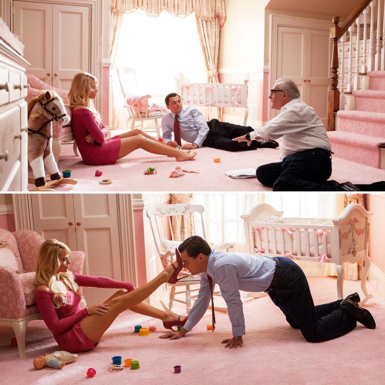 Margot Robbie and Leonardo DiCaprio