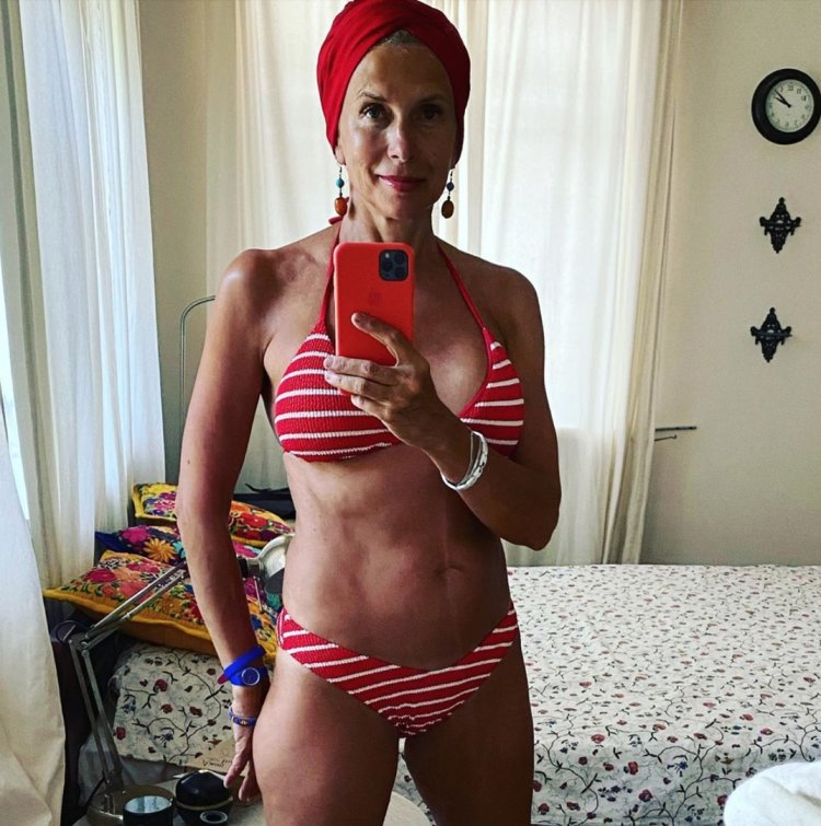 Alena Sviridova in a swimsuit