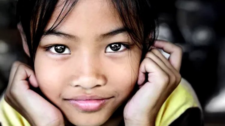Asian eyes of children