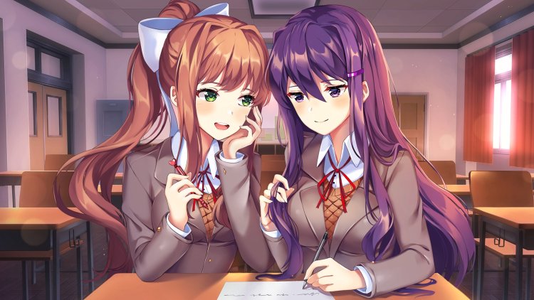 DDLC Monika and Natsuki