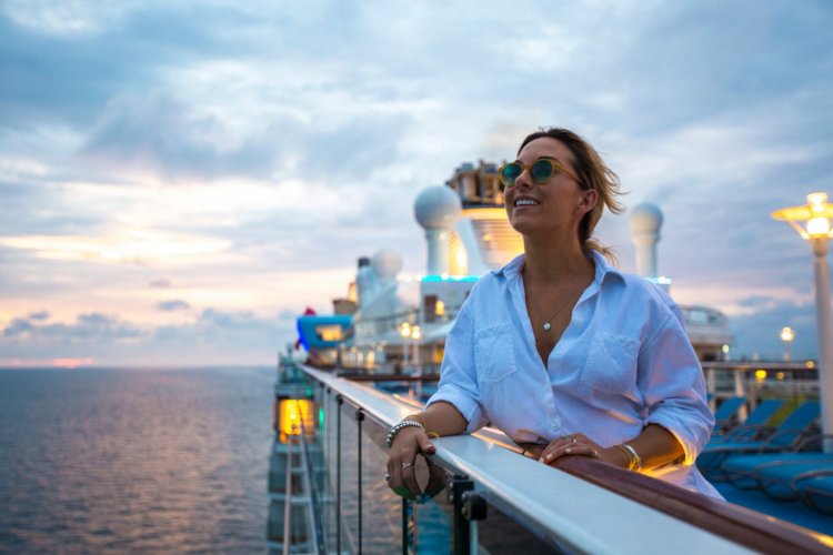 People on a cruise ship