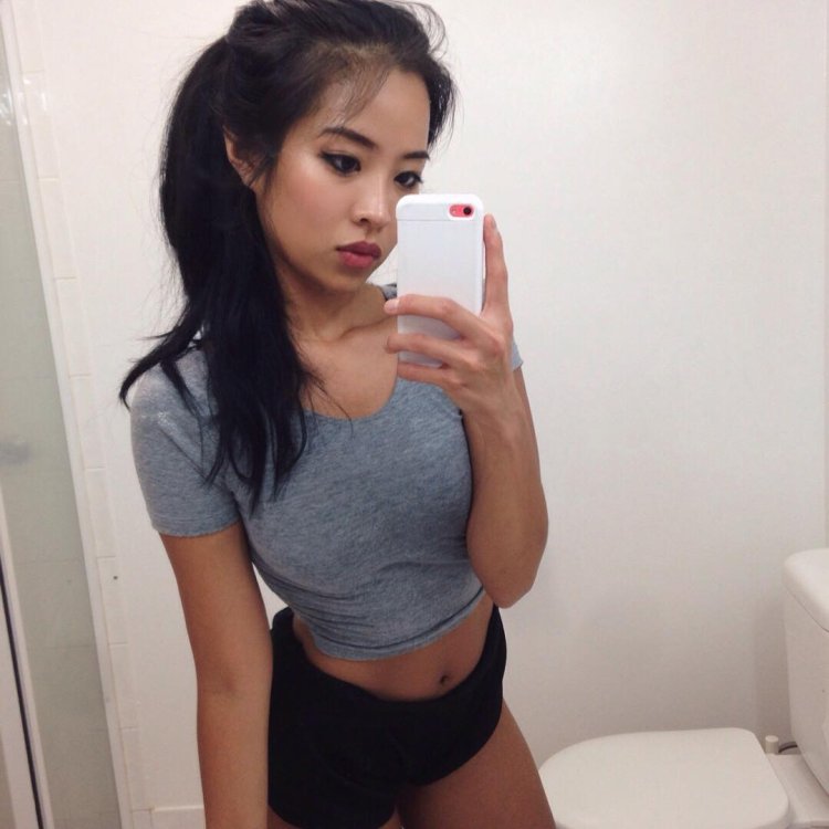 Asian girls selfie plums