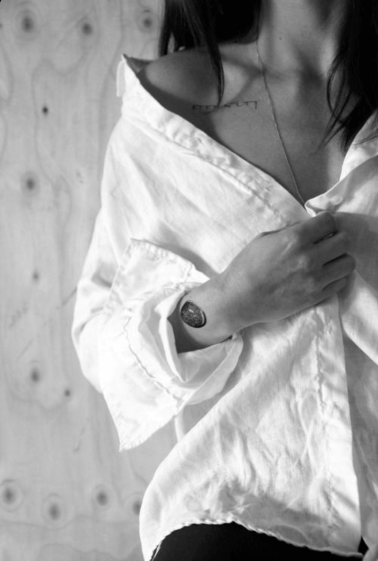 Brunette in a man's shirt