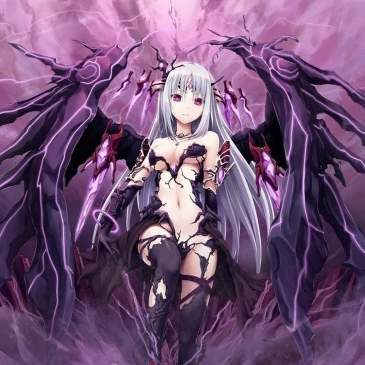 Anime succubus in armor