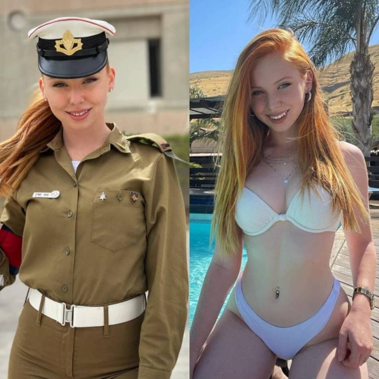Beautiful girls in uniform and without