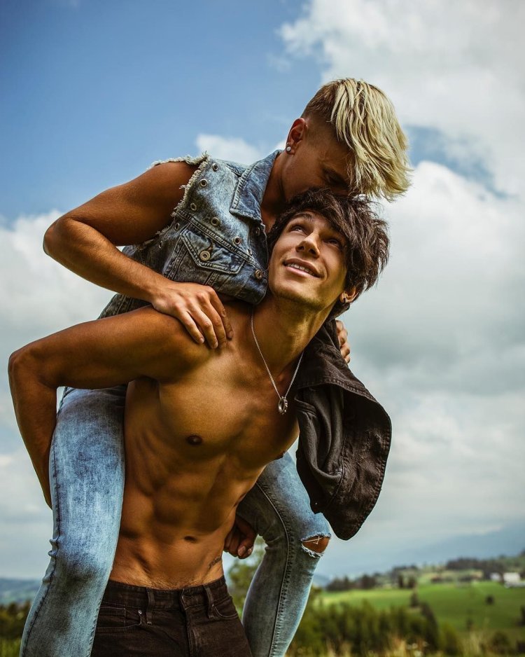 Handsome guys together