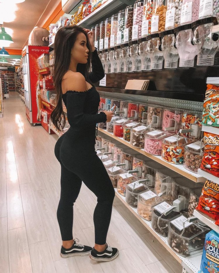 Photo in the girl's candy store