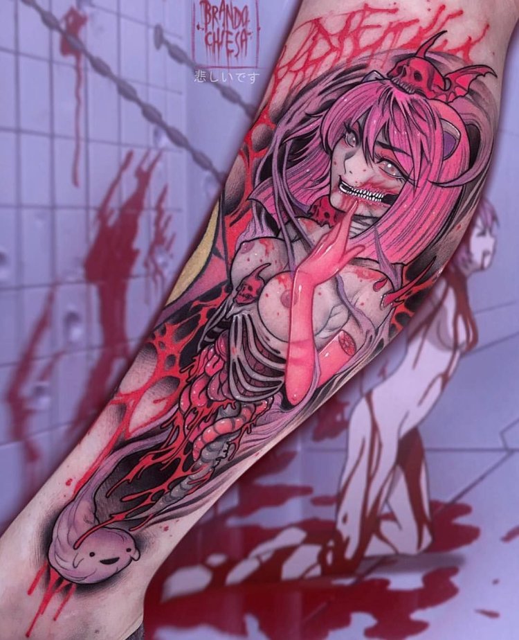 Brando Chiesa tattoo anime