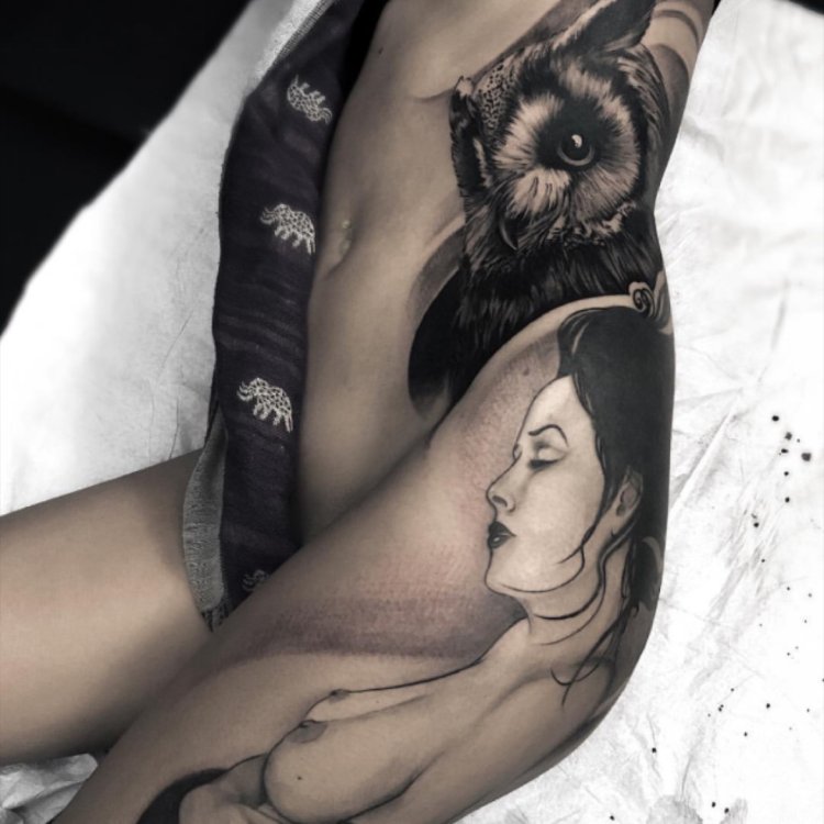 Tattoo in the style of realism for girls