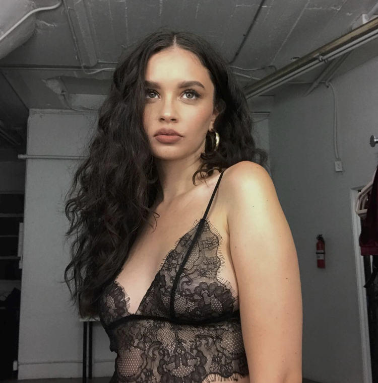 Sabrina Claudio in lingerie