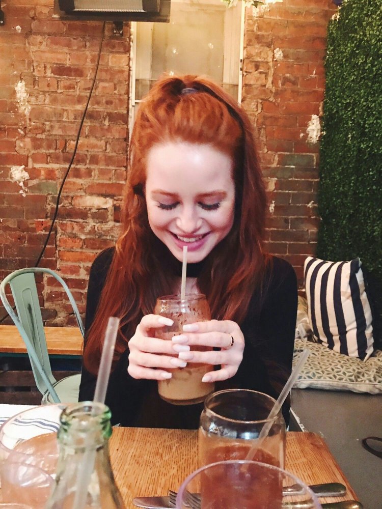 Madeline Petsch with food