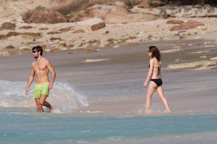 Emma Watson with her boyfriend on the beach