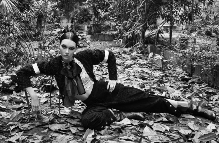 Korean woman in a food store