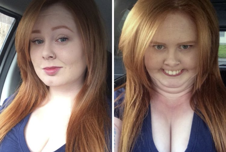 Beautiful and ugly face