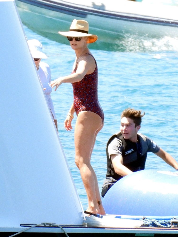 Charlize Theron in the pool