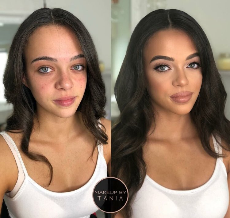 Beautiful girls before and after