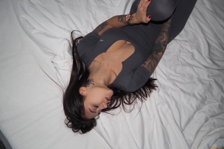 Fashion model lying down pose