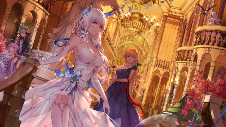 Azur Lane Enterprise in a dress