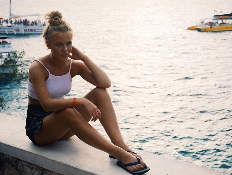 Zara Larson in a swimsuit