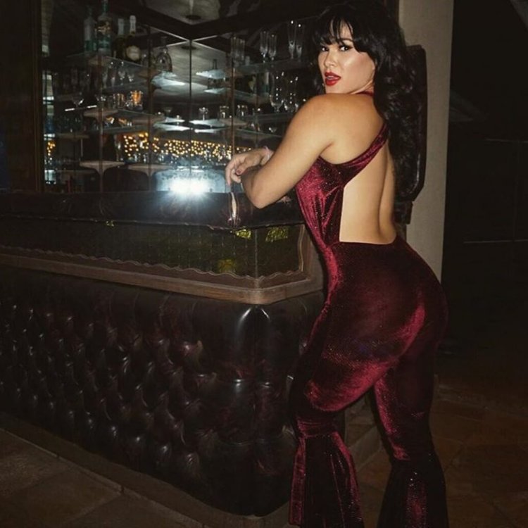 Rachel Ostovich in a dress