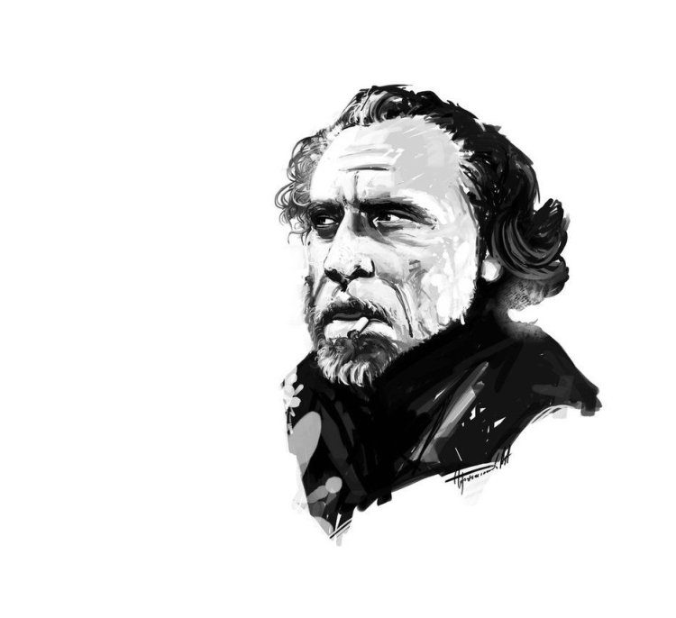 Charles Bukowski silhouette