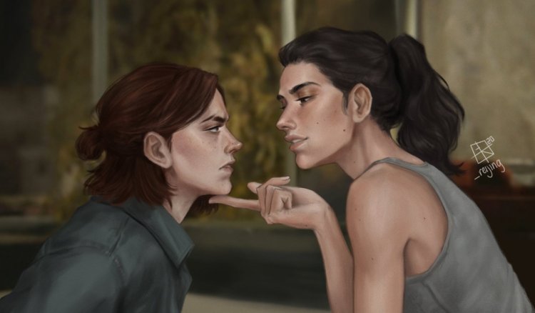 The last of us 2 Ellie and Dina arts