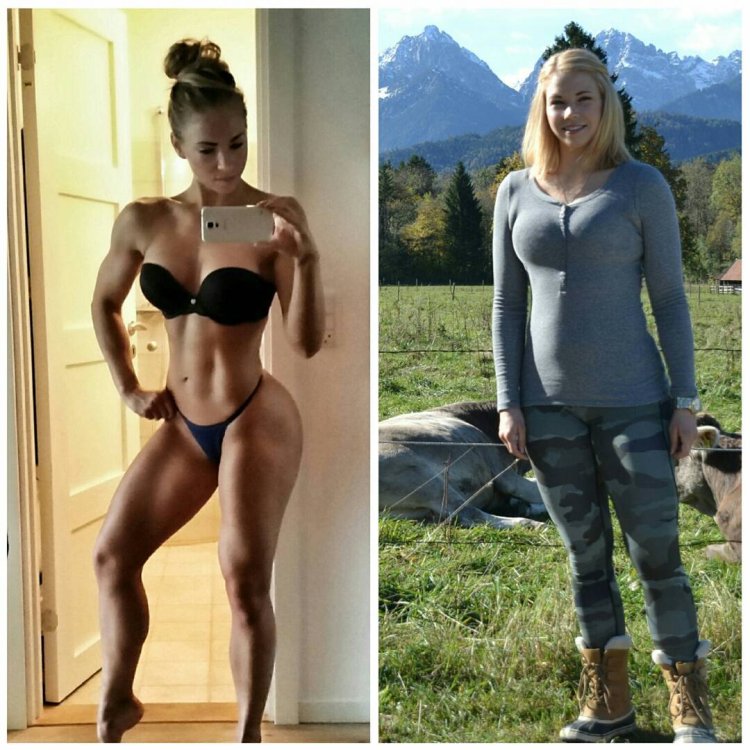 Fitness before and after woman