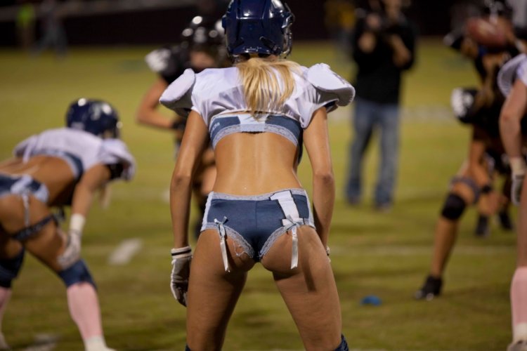 Women's American Football in Underwear