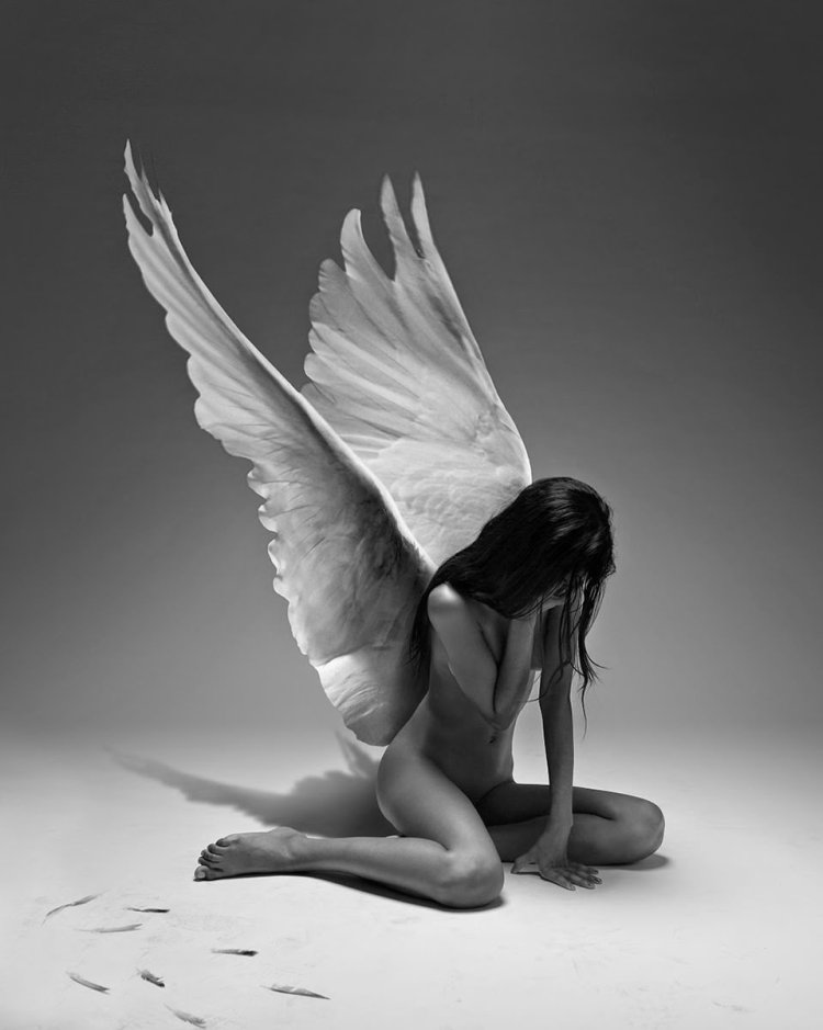 The girl is an angel