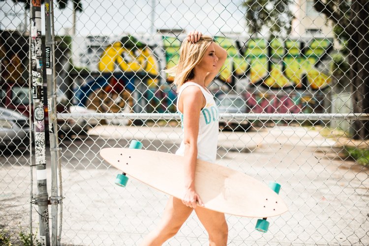 Blonde girl on the court