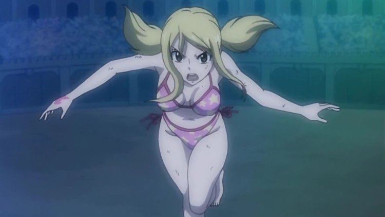 Fairy Tail Lucy vs Minerva