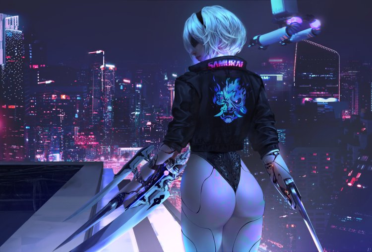 NIER Automata x Cyberpunk 2077