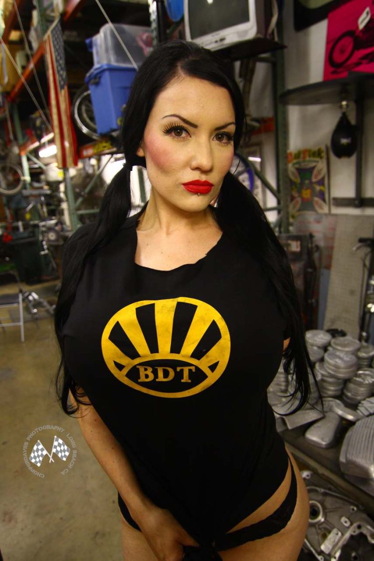 Dahlia Dark in a dress