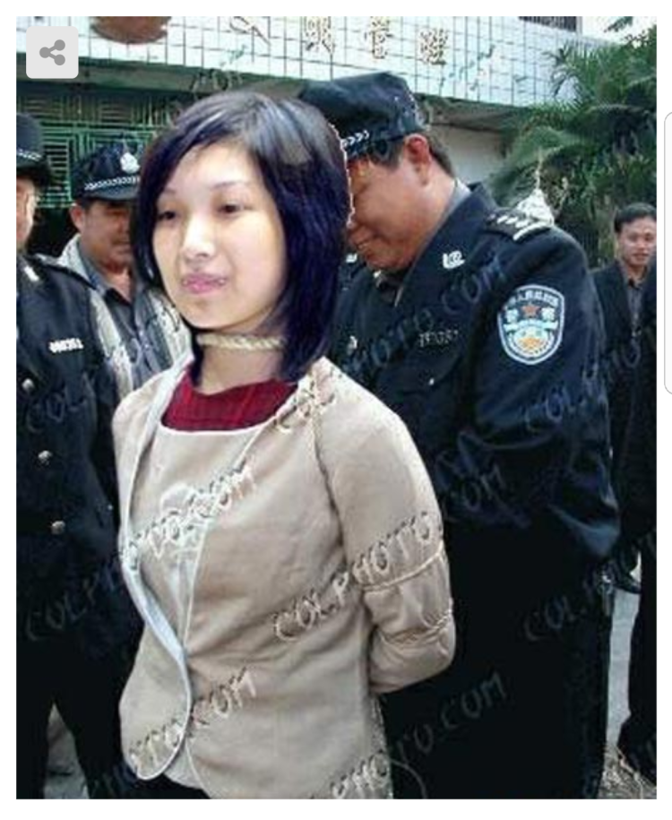 Beautiful Chinese women before execution