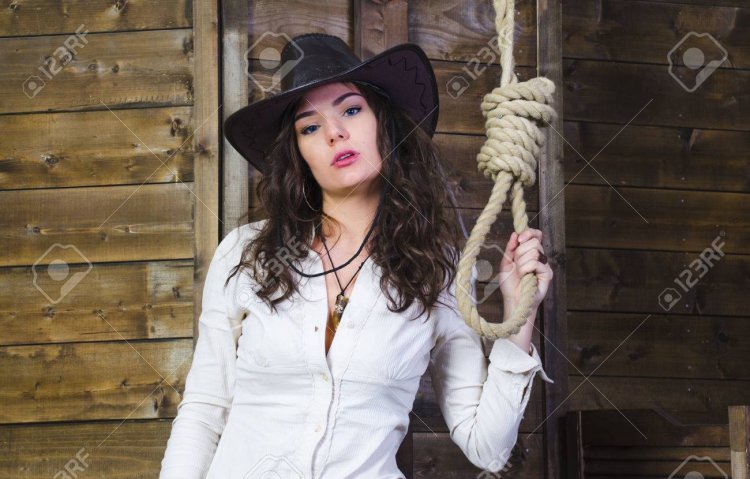 Women in boots on the gallows