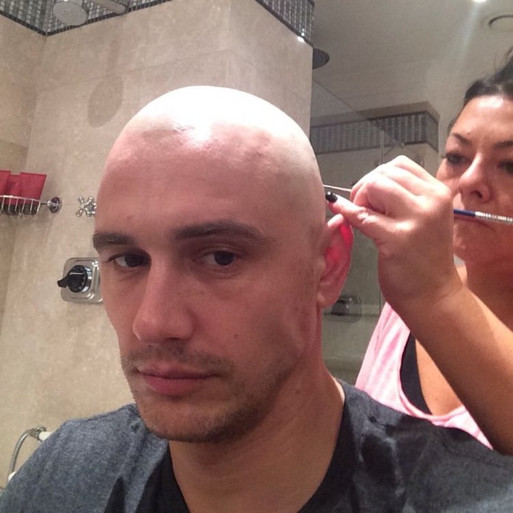 James Franco shaved head