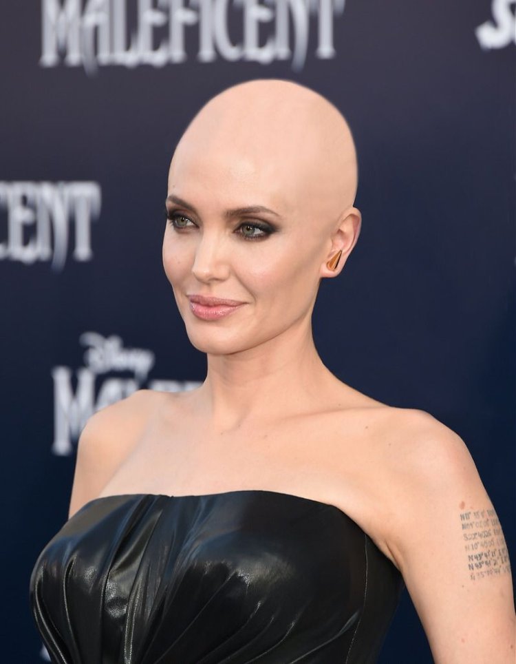 Angelina Jolie bald